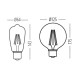 LED Lampe ST64 FILLED 4W E27-WW Kanlux 26040